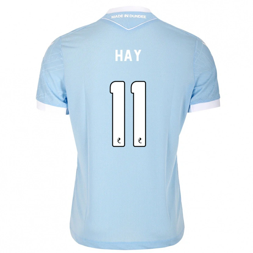 Danxen Enfant Maillot Ashley Hay #11 Bleu Ciel Clair Blanc Tenues Extérieur 2026/27 T-Shirt