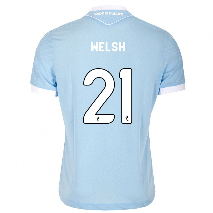 Danxen Enfant Maillot Tom Welsh #21 Bleu Ciel Clair Blanc Tenues Extérieur 2026/27 T-Shirt