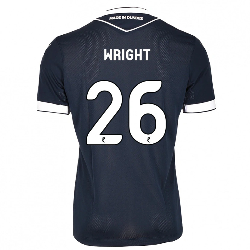 Danxen Enfant Maillot Joe Wright #26 Bleu Nuit Blanc Tenues Domicile 2026/27 T-Shirt
