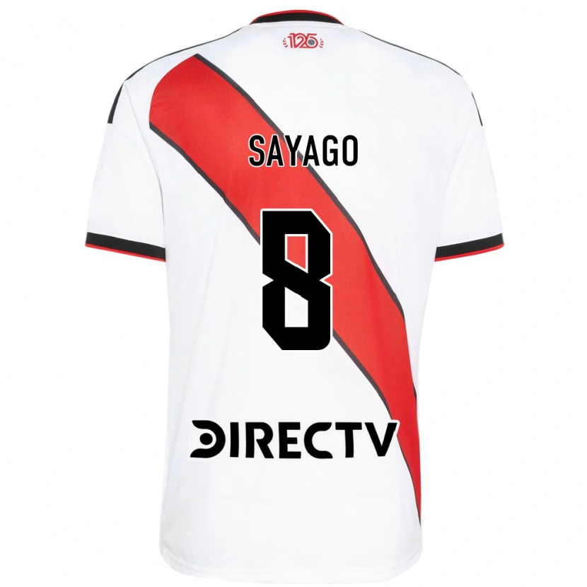 Danxen Homme Maillot Valentín Sayago #8 Rouge Blanc Noir Tenues Domicile 2026/27 T-Shirt