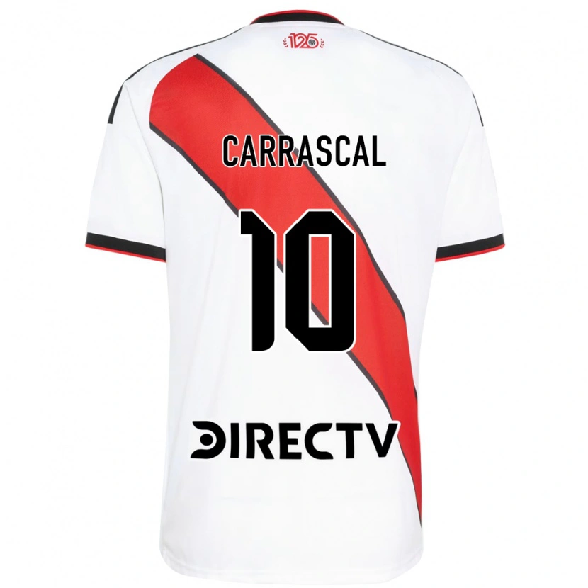 Danxen Homme Maillot Jorge Carrascal #10 Rouge Blanc Noir Tenues Domicile 2026/27 T-Shirt