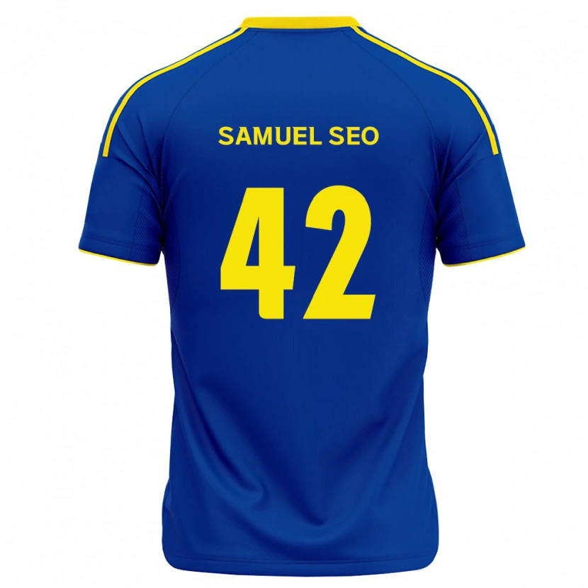 Danxen Homme Maillot Samuel Seo #42 Bleu Royal Jaune Tenues Domicile 2026/27 T-Shirt