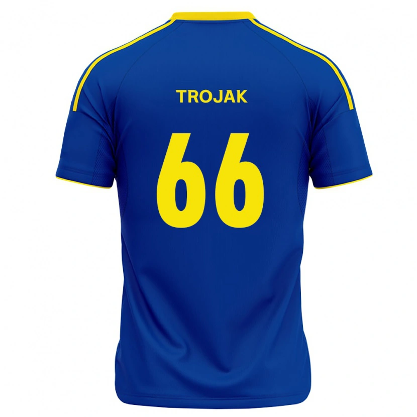 Danxen Homme Maillot Milosz Trojak #66 Bleu Royal Jaune Tenues Domicile 2026/27 T-Shirt