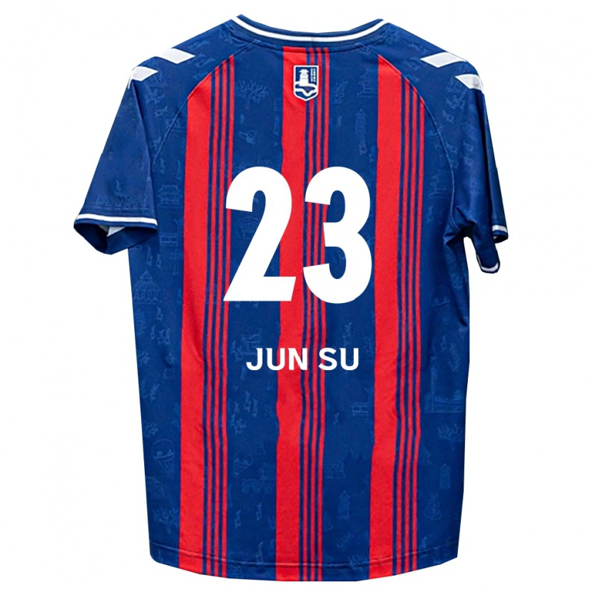 Danxen Homme Maillot Jun-Su Ahn #23 Bleu Rouge Blanc Tenues Domicile 2026/27 T-Shirt