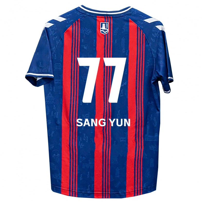 Danxen Homme Maillot Sang-Yun Kang #77 Bleu Rouge Blanc Tenues Domicile 2026/27 T-Shirt