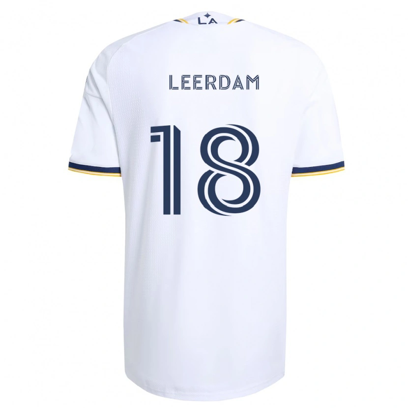 Danxen Homme Maillot Kelvin Leerdam #18 Bleu Jaune Et Blanc Tenues Domicile 2026/27 T-Shirt