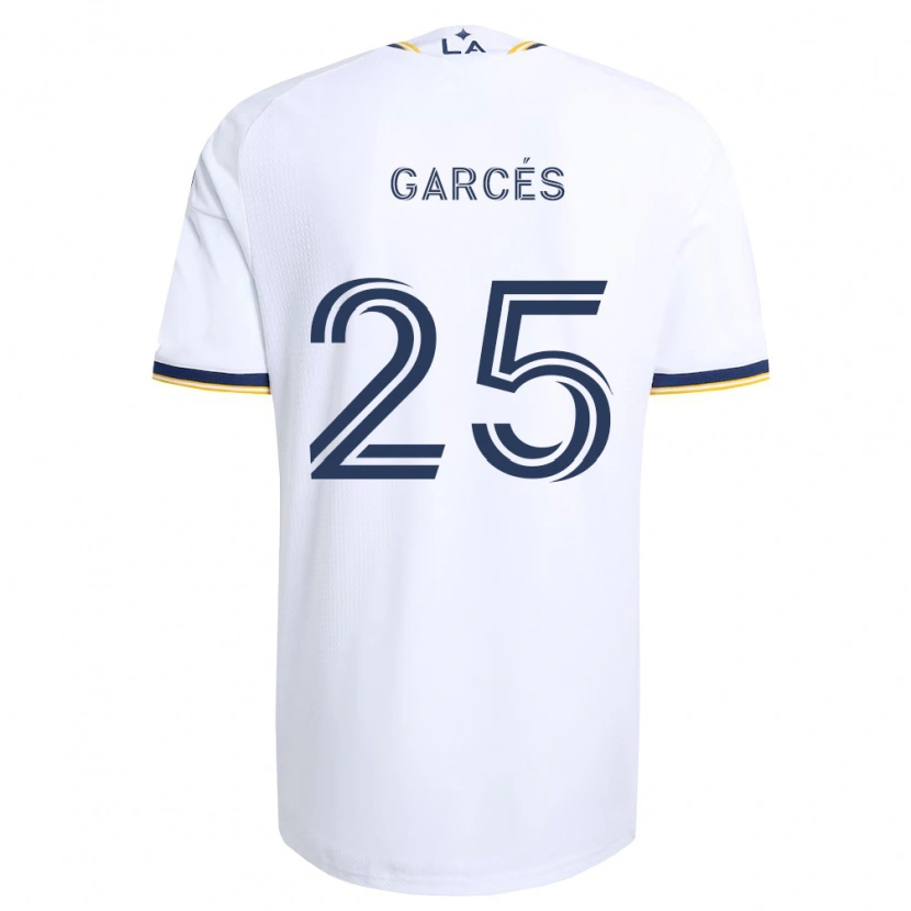 Danxen Homme Maillot Carlos Garcés #25 Bleu Jaune Et Blanc Tenues Domicile 2026/27 T-Shirt