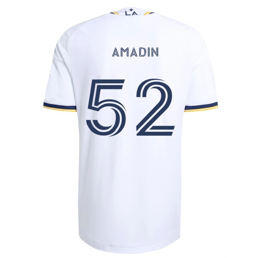 Danxen Homme Maillot Elijah Amadin #52 Bleu Jaune Et Blanc Tenues Domicile 2026/27 T-Shirt