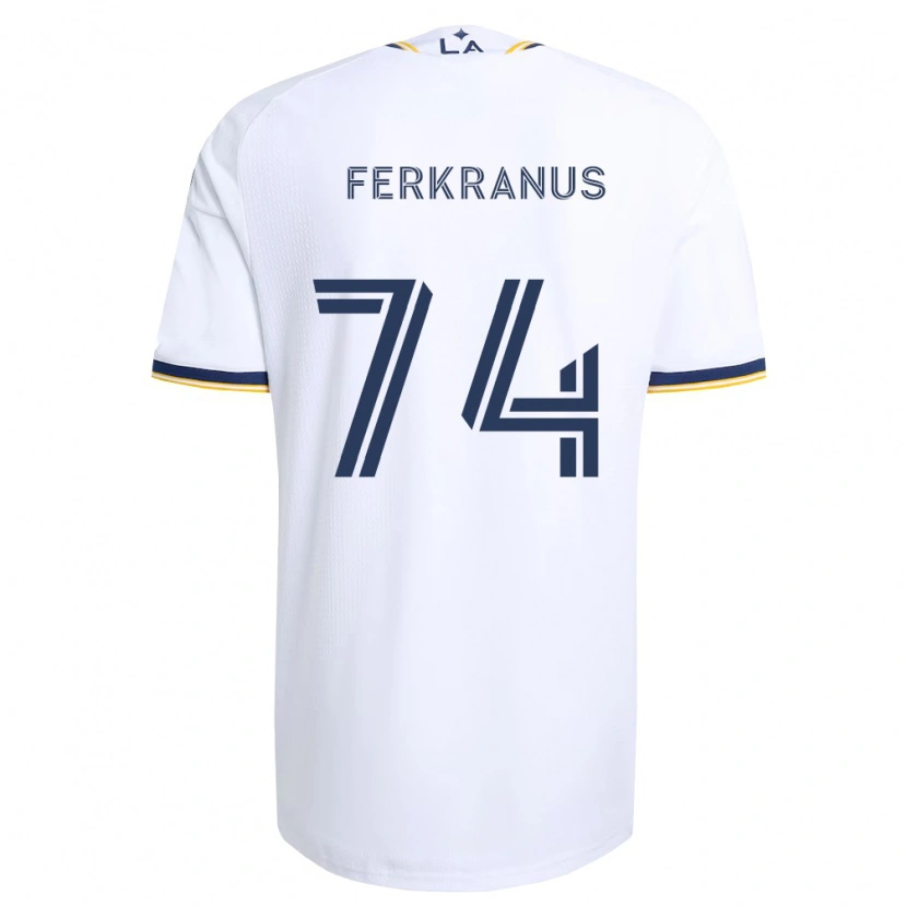 Danxen Homme Maillot Marcus Ferkranus #74 Bleu Jaune Et Blanc Tenues Domicile 2026/27 T-Shirt