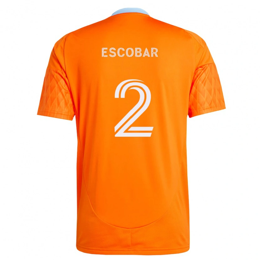 Danxen Homme Maillot Franco Escobar #2 Orange Blanc Tenues Domicile 2026/27 T-Shirt