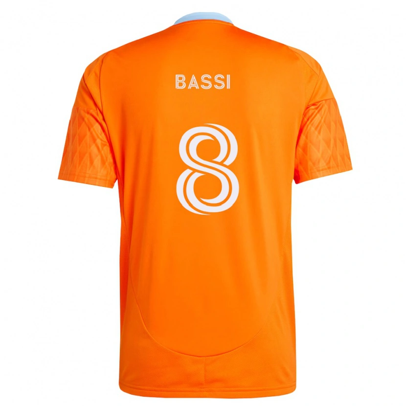 Danxen Homme Maillot Amine Bassi #8 Orange Blanc Tenues Domicile 2026/27 T-Shirt