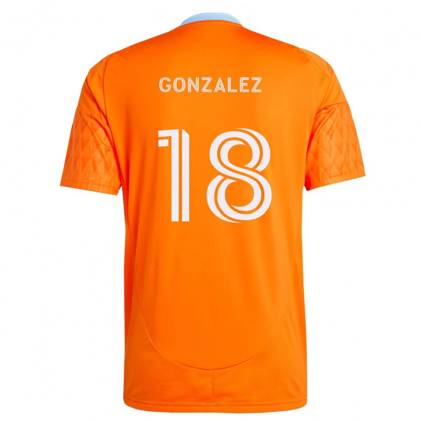 Danxen Homme Maillot Diego Gonzalez #18 Orange Blanc Tenues Domicile 2026/27 T-Shirt