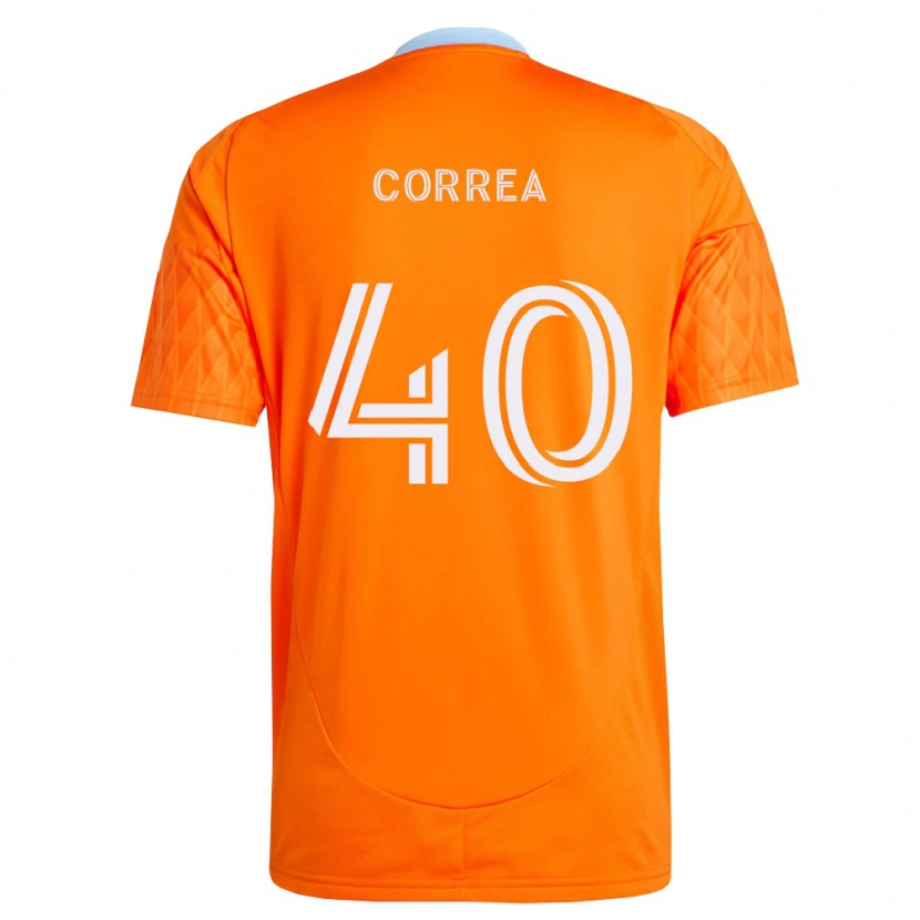 Danxen Homme Maillot Enrique Correa #40 Orange Blanc Tenues Domicile 2026/27 T-Shirt