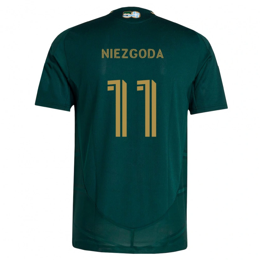 Danxen Homme Maillot Jaroslaw Niezgoda #11 Vert Foncé Marron Tenues Domicile 2026/27 T-Shirt