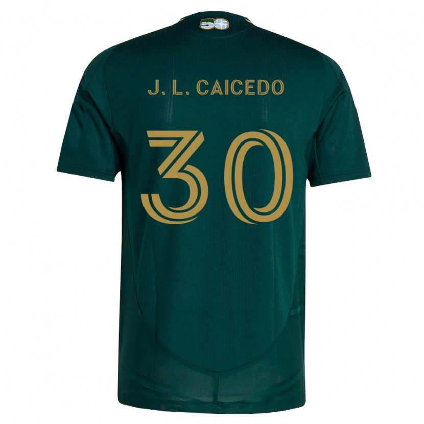 Danxen Homme Maillot José Caicedo #30 Vert Foncé Marron Tenues Domicile 2026/27 T-Shirt