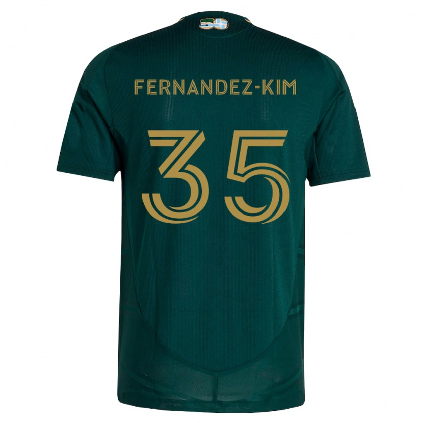 Danxen Homme Maillot Lucas Fernandez-Kim #35 Vert Foncé Marron Tenues Domicile 2026/27 T-Shirt