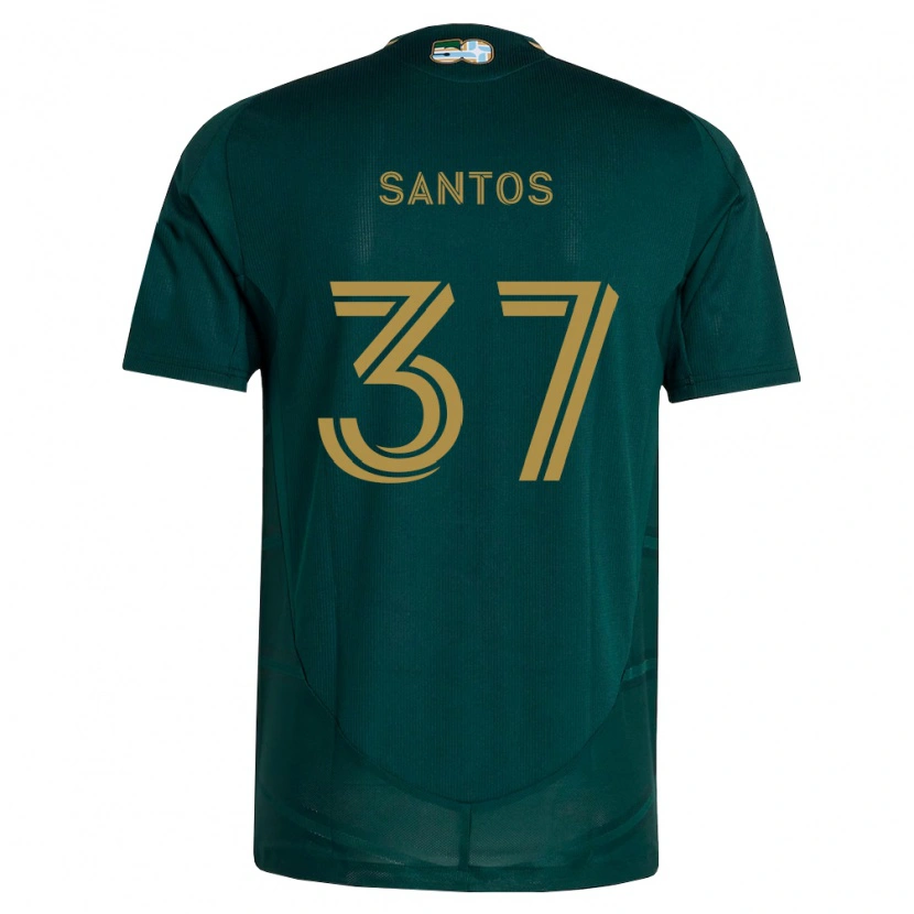 Danxen Homme Maillot Noah Santos #37 Vert Foncé Marron Tenues Domicile 2026/27 T-Shirt