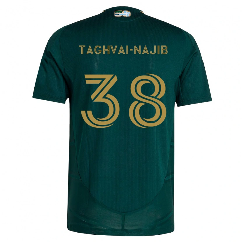 Danxen Homme Maillot Braxton Taghvai-Najib #38 Vert Foncé Marron Tenues Domicile 2026/27 T-Shirt