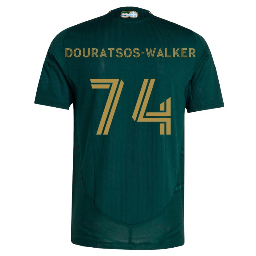 Danxen Homme Maillot Elias Douratsos-Walker #74 Vert Foncé Marron Tenues Domicile 2026/27 T-Shirt