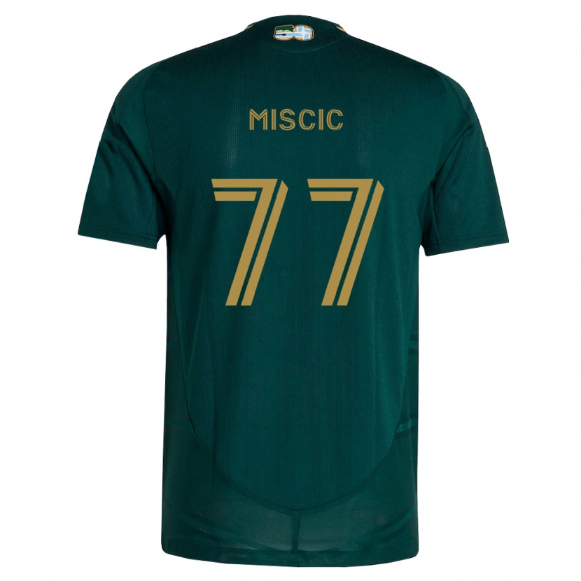 Danxen Homme Maillot Selmir Miscic #77 Vert Foncé Marron Tenues Domicile 2026/27 T-Shirt