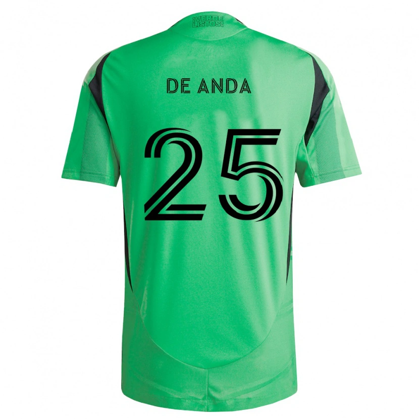 Danxen Homme Maillot Anthony De Anda #25 Vert Émeraude Noir Tenues Domicile 2026/27 T-Shirt