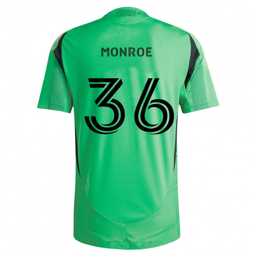 Danxen Homme Maillot Greg Monroe #36 Vert Émeraude Noir Tenues Domicile 2026/27 T-Shirt