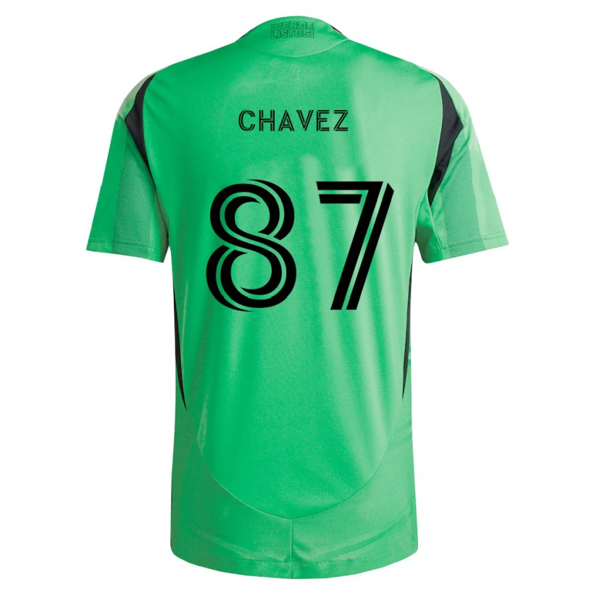 Danxen Homme Maillot Alfonso Ocampo-Chávez #87 Vert Émeraude Noir Tenues Domicile 2026/27 T-Shirt