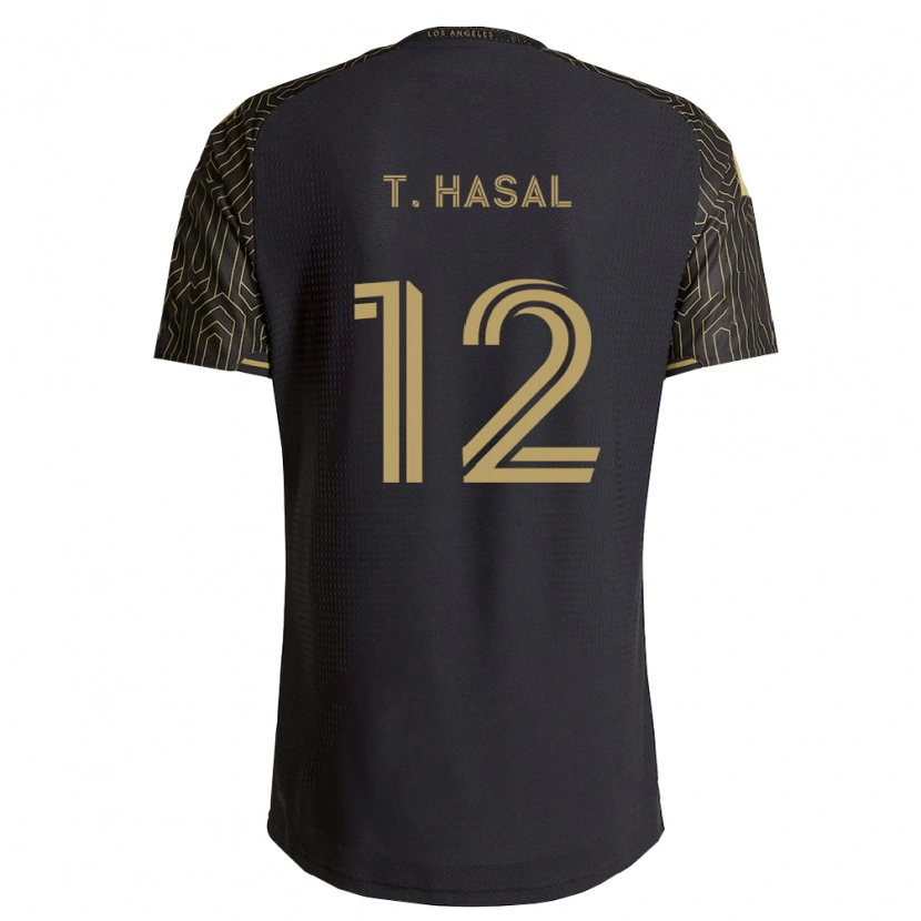Danxen Homme Maillot Thomas Hasal #12 Marron Noir Tenues Domicile 2026/27 T-Shirt