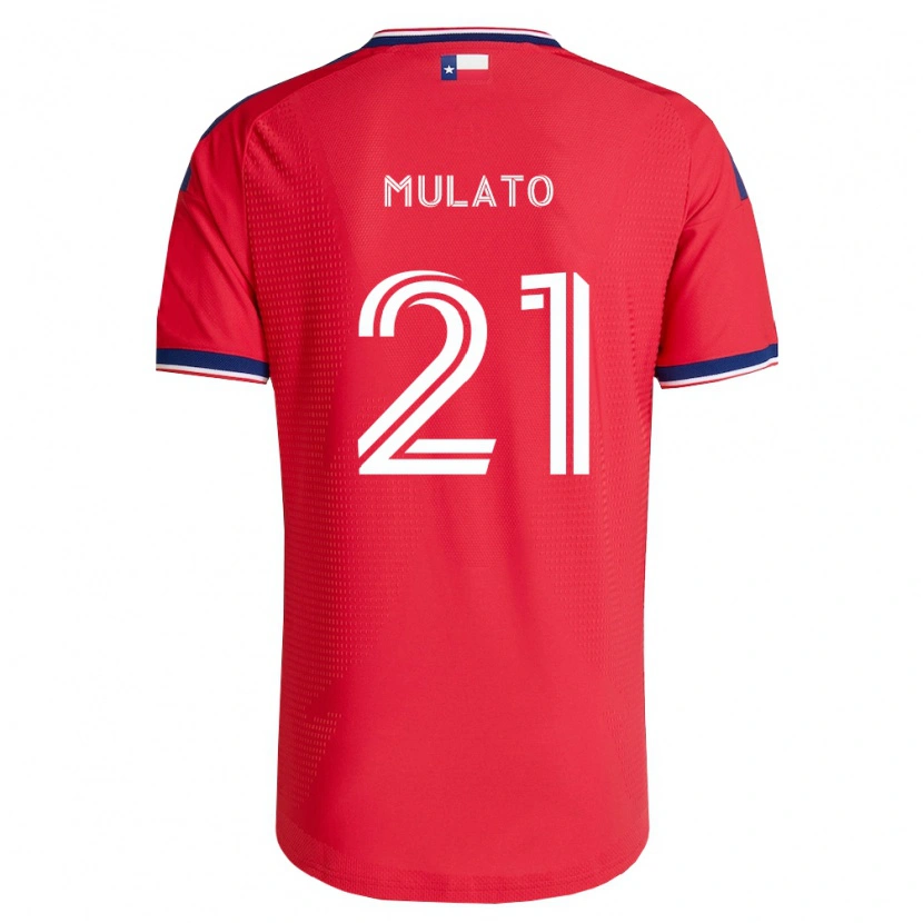 Danxen Homme Maillot José Mulato #21 Rouge Bleu Blanc Tenues Domicile 2026/27 T-Shirt