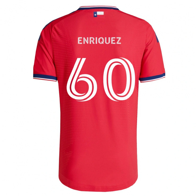 Danxen Homme Maillot Fabian Enriquez #60 Rouge Bleu Blanc Tenues Domicile 2026/27 T-Shirt
