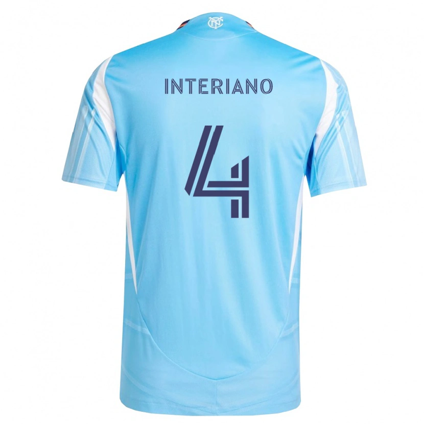 Danxen Homme Maillot Jeffrey Interiano #4 Bleu Ciel Blanc Tenues Domicile 2026/27 T-Shirt
