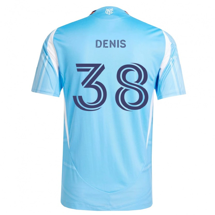 Danxen Homme Maillot John Denis #38 Bleu Ciel Blanc Tenues Domicile 2026/27 T-Shirt