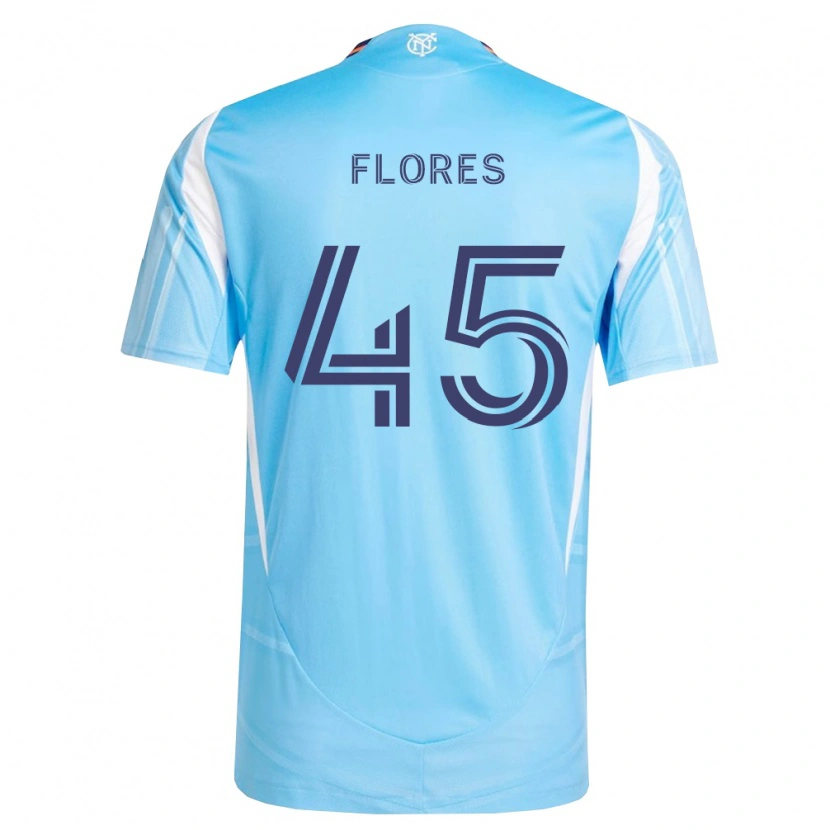 Danxen Homme Maillot Brian Flores #45 Bleu Ciel Blanc Tenues Domicile 2026/27 T-Shirt