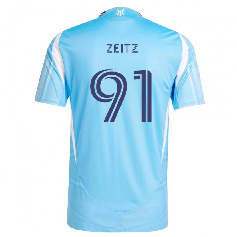 Danxen Homme Maillot Uriel Zeitz #91 Bleu Ciel Blanc Tenues Domicile 2026/27 T-Shirt