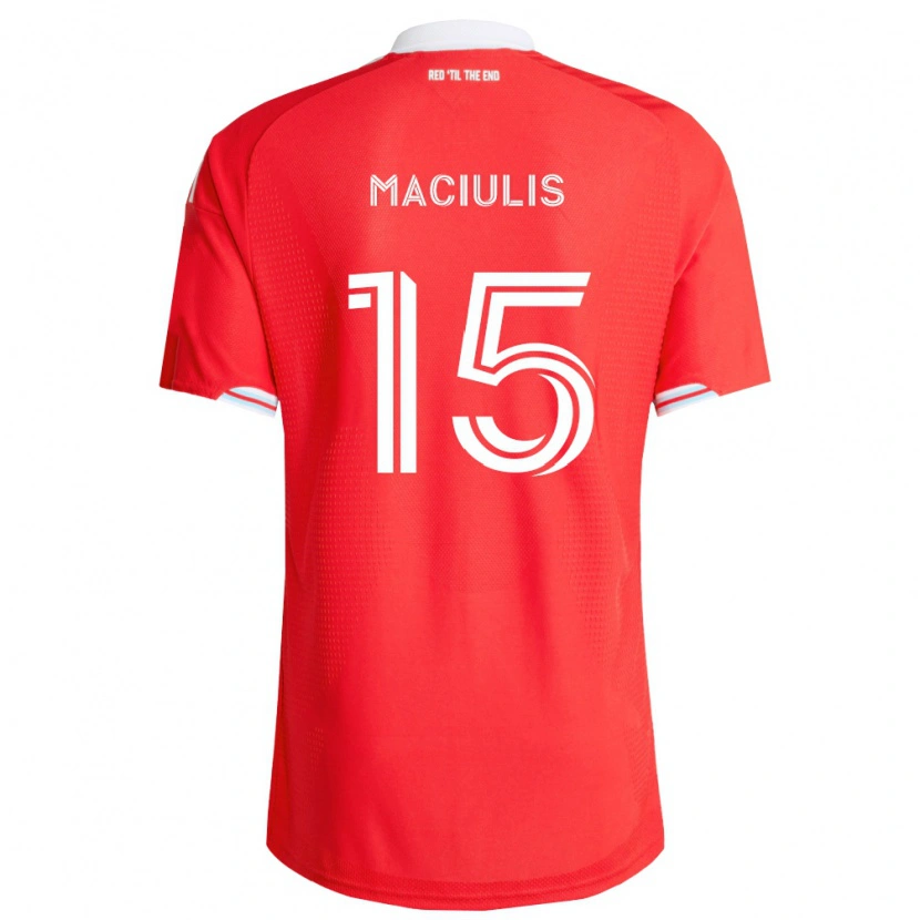 Danxen Homme Maillot Matthew Maciulis #15 Rouge Bleu Foncé Blanc Tenues Domicile 2026/27 T-Shirt
