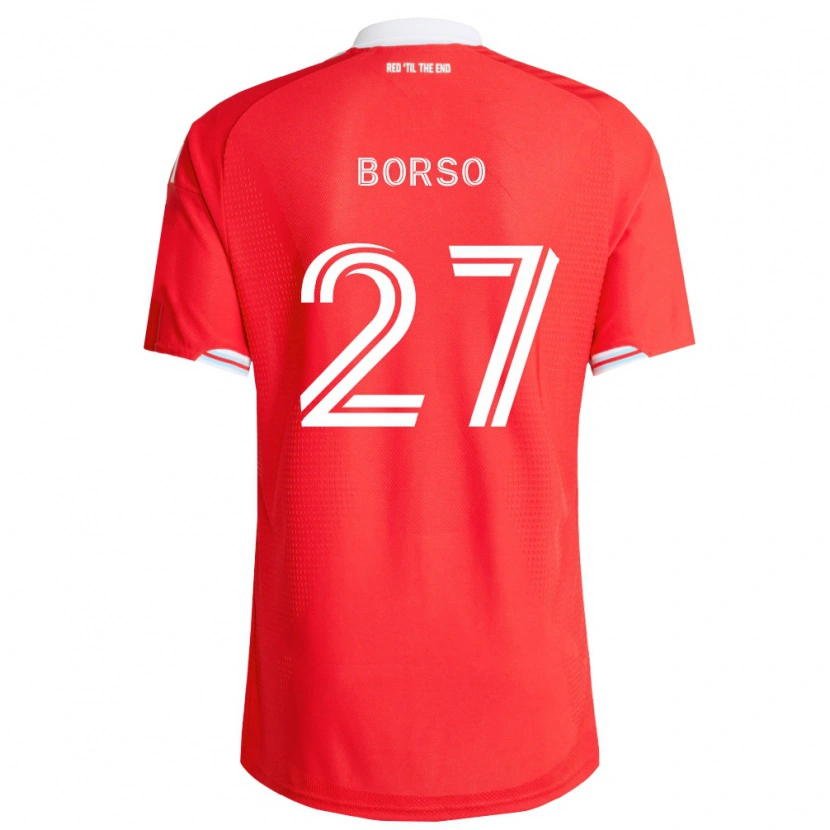 Danxen Homme Maillot Dylan Borso #27 Rouge Bleu Foncé Blanc Tenues Domicile 2026/27 T-Shirt