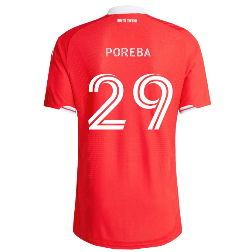 Danxen Homme Maillot David Poreba #29 Rouge Bleu Foncé Blanc Tenues Domicile 2026/27 T-Shirt