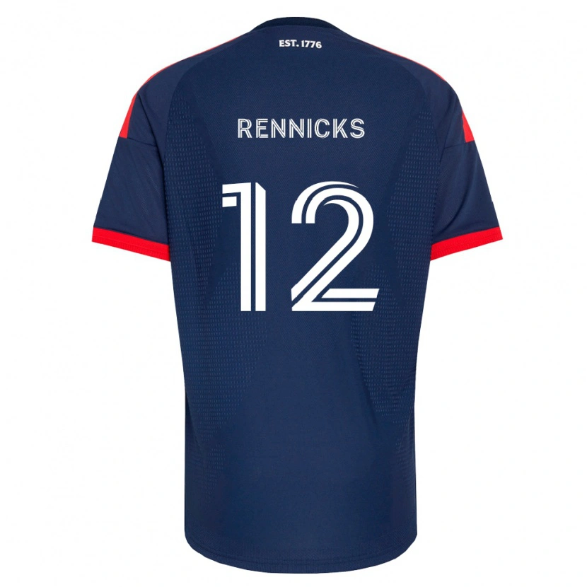 Danxen Homme Maillot Justin Rennicks #12 Bleu Royal Rouge Blanc Tenues Domicile 2026/27 T-Shirt