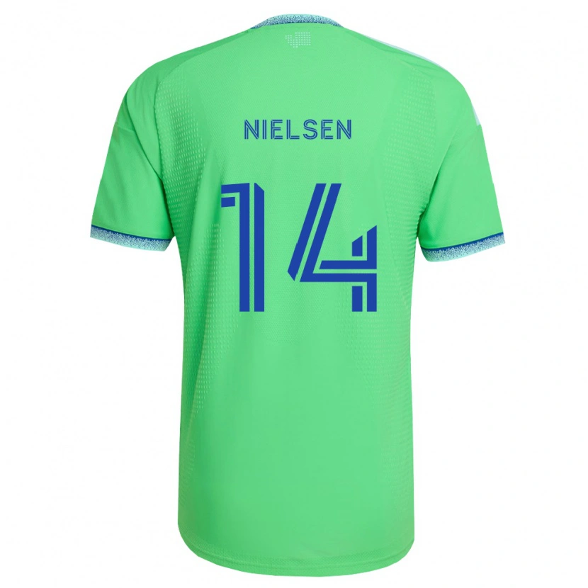 Danxen Homme Maillot Taylor Nielsen #14 Vert Bleu Clair Tenues Domicile 2026/27 T-Shirt