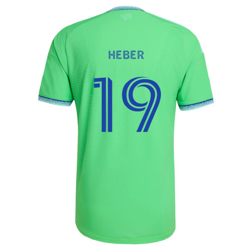 Danxen Homme Maillot Héber #19 Vert Bleu Clair Tenues Domicile 2026/27 T-Shirt