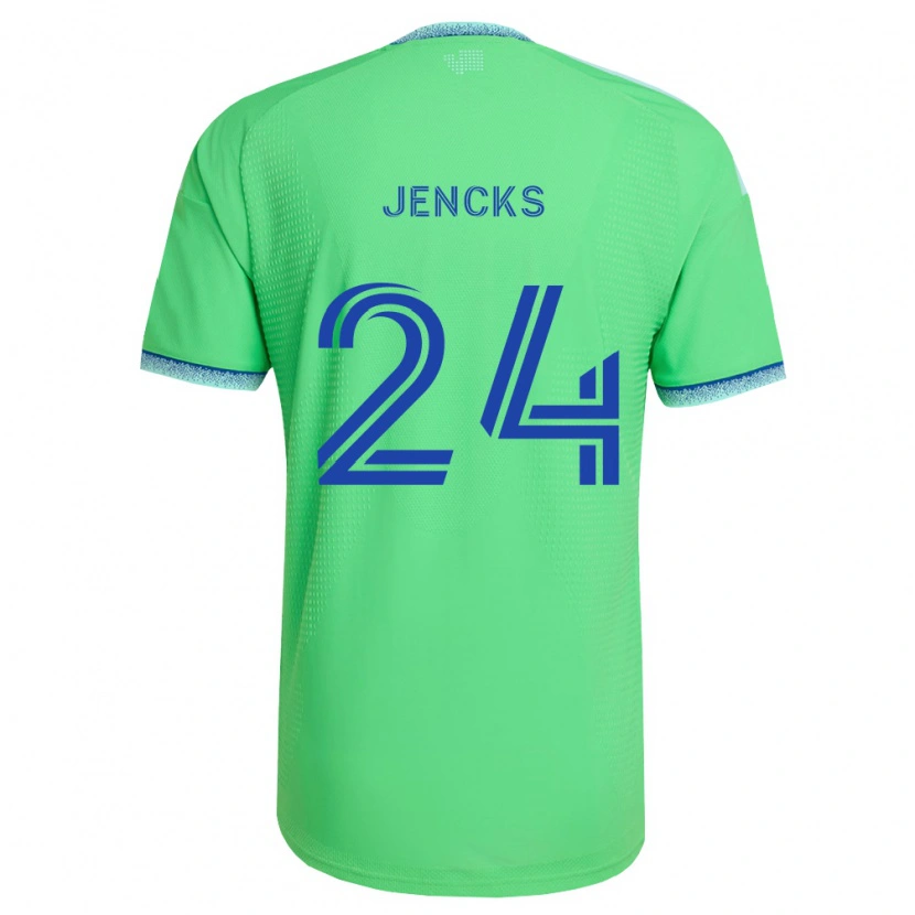 Danxen Homme Maillot India Jencks #24 Vert Bleu Clair Tenues Domicile 2026/27 T-Shirt