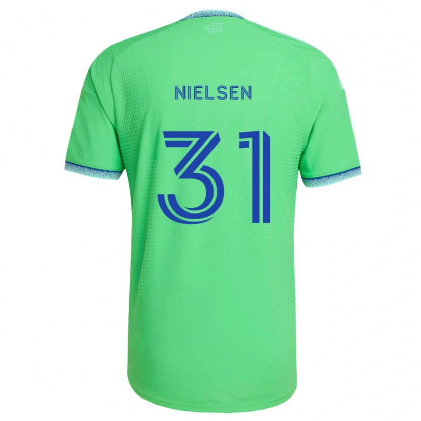 Danxen Homme Maillot Madeline Nielsen #31 Vert Bleu Clair Tenues Domicile 2026/27 T-Shirt