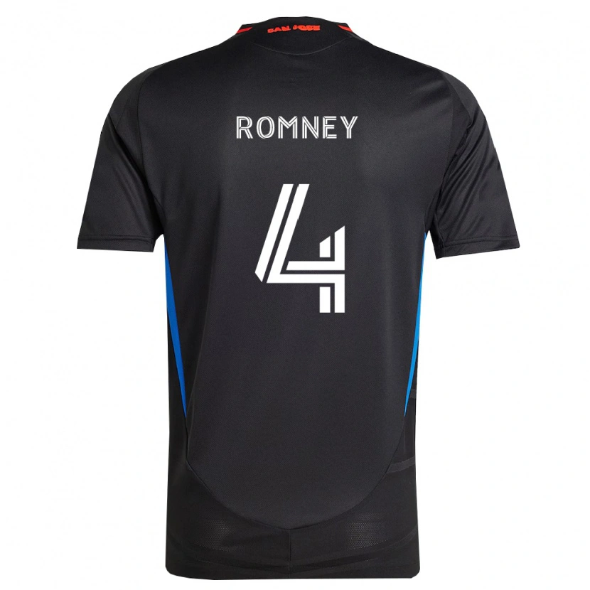 Danxen Homme Maillot Dave Romney #4 Bleu Blanc Noir Tenues Domicile 2026/27 T-Shirt