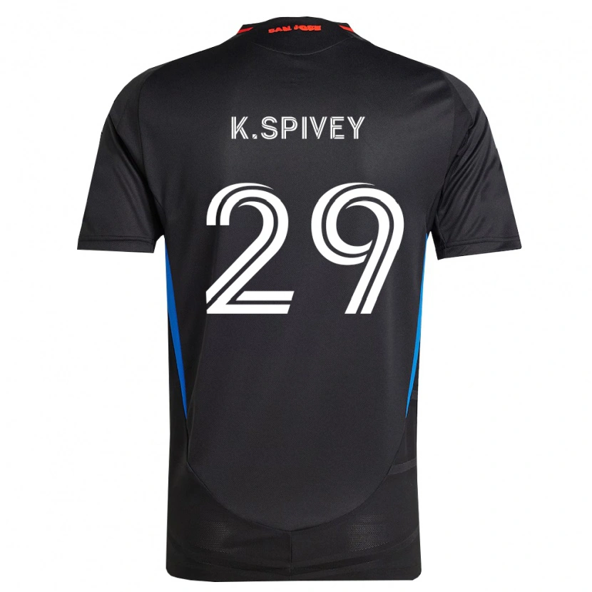 Danxen Homme Maillot Kaedren Spivey #29 Bleu Blanc Noir Tenues Domicile 2026/27 T-Shirt
