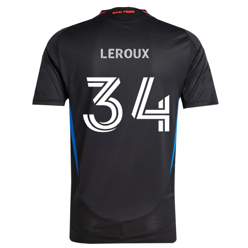Danxen Homme Maillot Beau Leroux #34 Bleu Blanc Noir Tenues Domicile 2026/27 T-Shirt