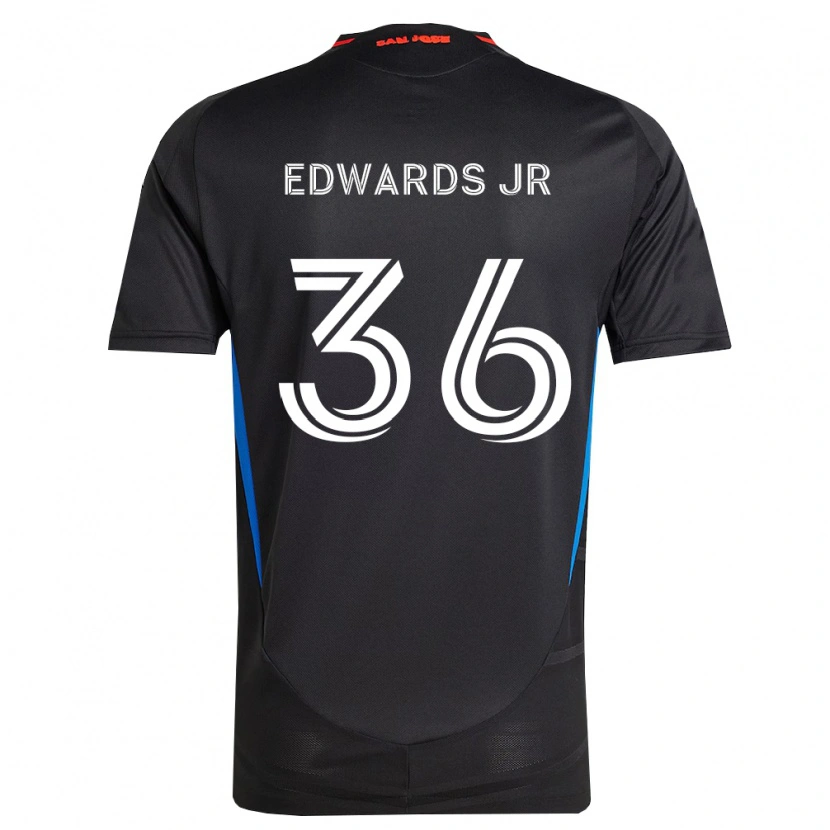 Danxen Homme Maillot Earl Edwards Jr. #36 Bleu Blanc Noir Tenues Domicile 2026/27 T-Shirt