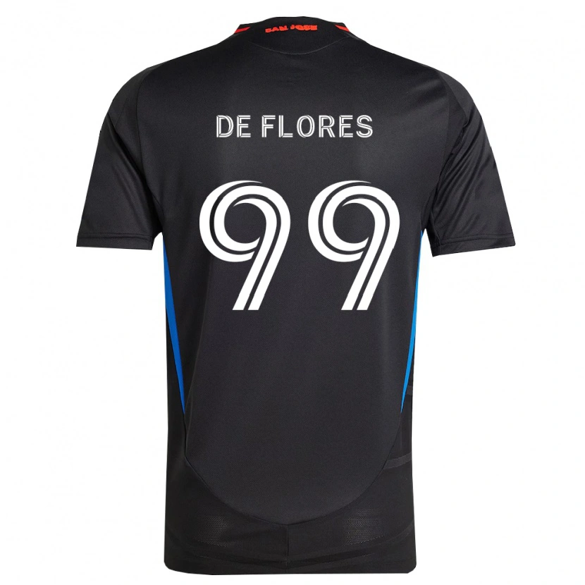 Danxen Homme Maillot Shane De Flores #99 Bleu Blanc Noir Tenues Domicile 2026/27 T-Shirt