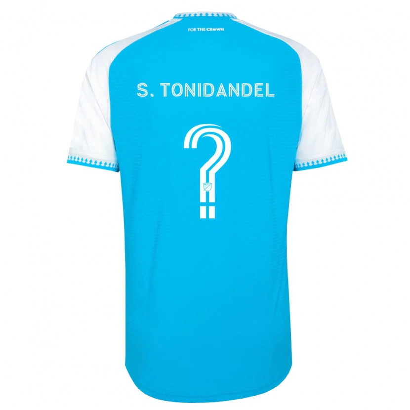 Danxen Homme Maillot Simon Tonidandel #0 Bleu Ciel Blanc Noir Tenues Domicile 2026/27 T-Shirt