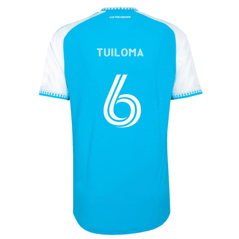 Danxen Homme Maillot Bill Tuiloma #6 Bleu Ciel Blanc Noir Tenues Domicile 2026/27 T-Shirt