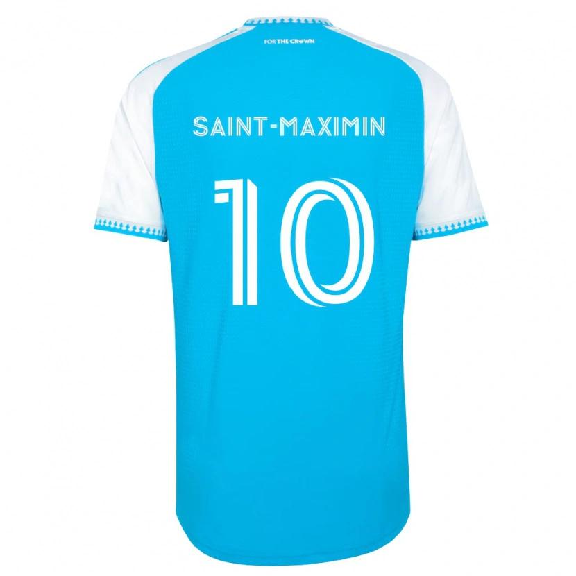 Danxen Homme Maillot Allan Saint-Maximin #10 Bleu Ciel Blanc Noir Tenues Domicile 2026/27 T-Shirt
